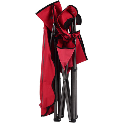 Portable Folding Beach Canopy Chair with Cup Holders, Red Camping Furniture at Gallery Canada