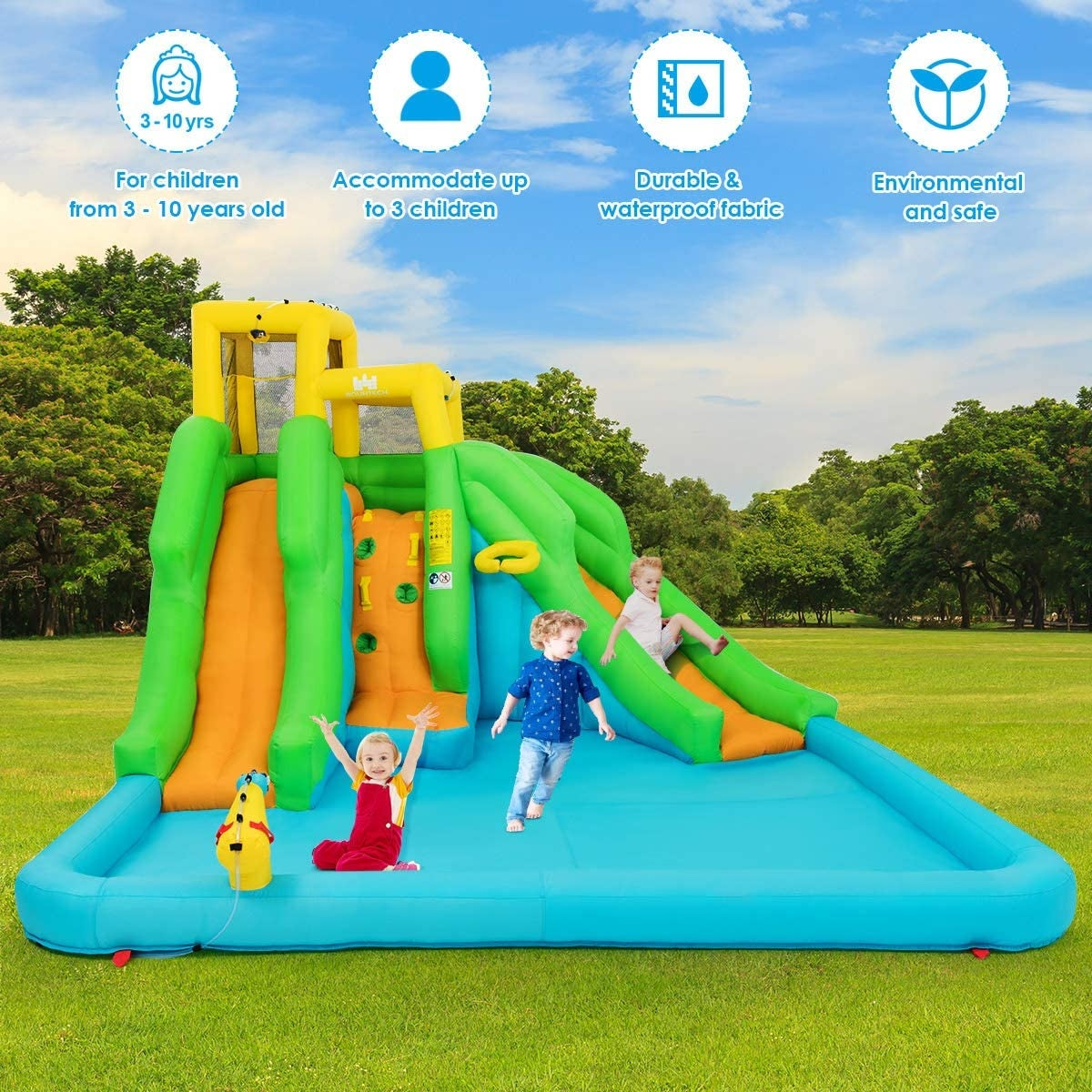 Inflatable Water Park Bounce House with Climbing Wall Bounce House at Gallery Canada