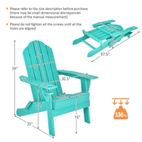 Thumbnail for Foldable Weather Resistant Patio Chair with Built-in Cup Holder - Gallery View 5 of 11