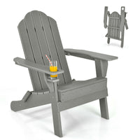 Thumbnail for Foldable Weather Resistant Patio Chair with Built-in Cup Holder - Gallery View 4 of 10