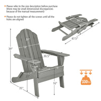 Thumbnail for Foldable Weather Resistant Patio Chair with Built-in Cup Holder - Gallery View 5 of 10
