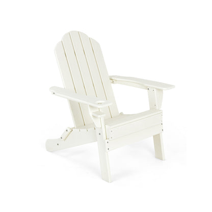 Foldable Weather Resistant Patio Chair, White Adirondack Chairs White at Gallery Canada