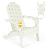 Thumbnail for Foldable Weather Resistant Patio Chair with Built-in Cup Holder - Gallery View 4 of 11