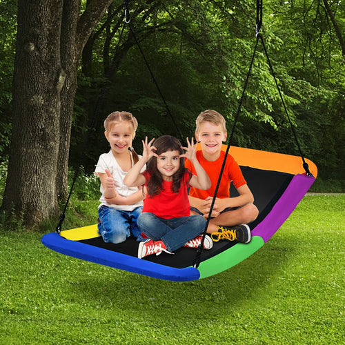 700lb Giant 60 Inch Platform Tree Swing for Kids and Adults, Multicolor