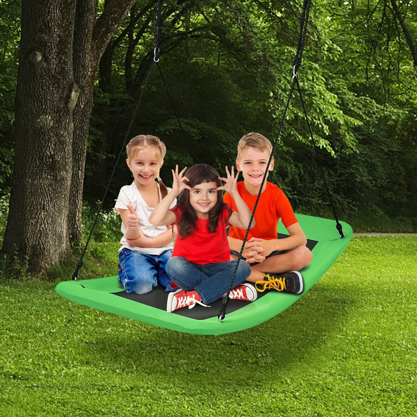 700lb Giant 60 Inch Platform Tree Swing for Kids and Adults, Green - Gallery Canada