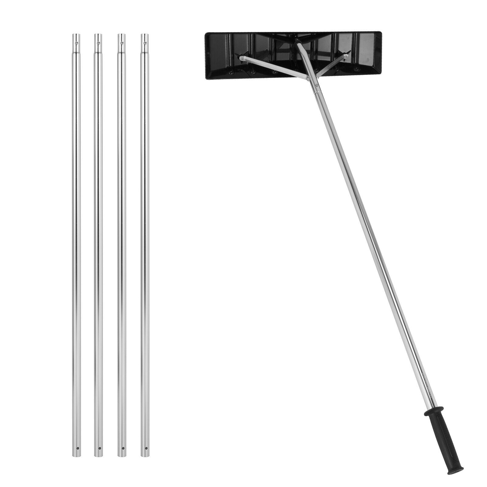 20 Feet Extendable Aluminum Snow Roof Rake with Anti-slip Handle, Black Snow Removal at Gallery Canada