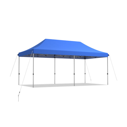 10 x 20 Feet Adjustable Folding Sun Shelter, Carrying Bag, Blue Canopies Blue at Gallery Canada