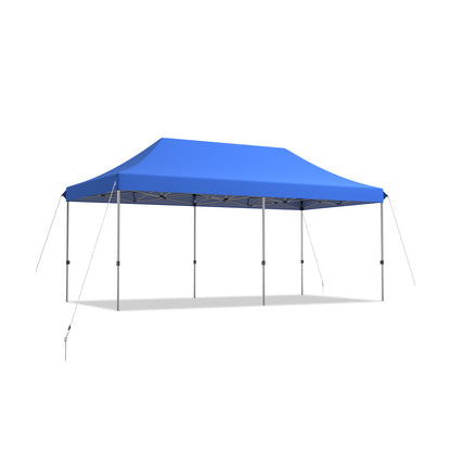 10 x 20 Feet Adjustable Folding Heavy Duty Sun Shelter with Carrying Bag, Blue Canopies at Gallery Canada