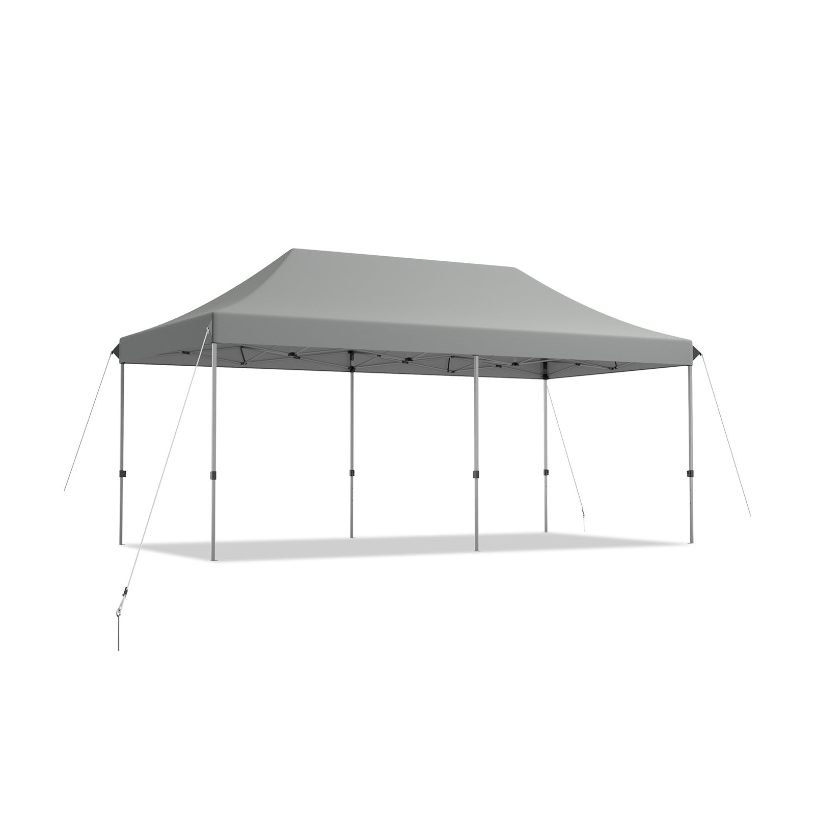 10 x 20 Feet Adjustable Folding Sun Shelter, With Carrying Bag, Gray Canopies at Gallery Canada