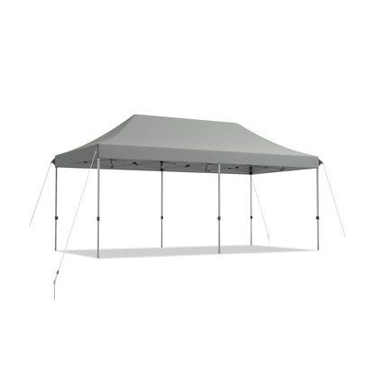 10 x 20 Feet Adjustable Folding Sun Shelter, With Carrying Bag, Gray Canopies at Gallery Canada
