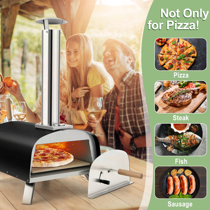 Portable Multi-Fuel Pizza Oven with Pizza Stone and Pizza Peel, Silver Outdoor Grills at Gallery Canada