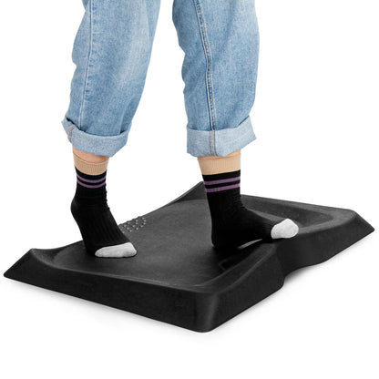 Portable Anti-Fatigue Standing Mat with Massage Point and Diverse Terrain for Office and Home, Black Sport Equipments at Gallery Canada