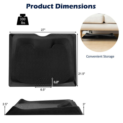 Portable Anti-Fatigue Standing Mat with Massage Point and Diverse Terrain for Office and Home, Black Sport Equipments at Gallery Canada