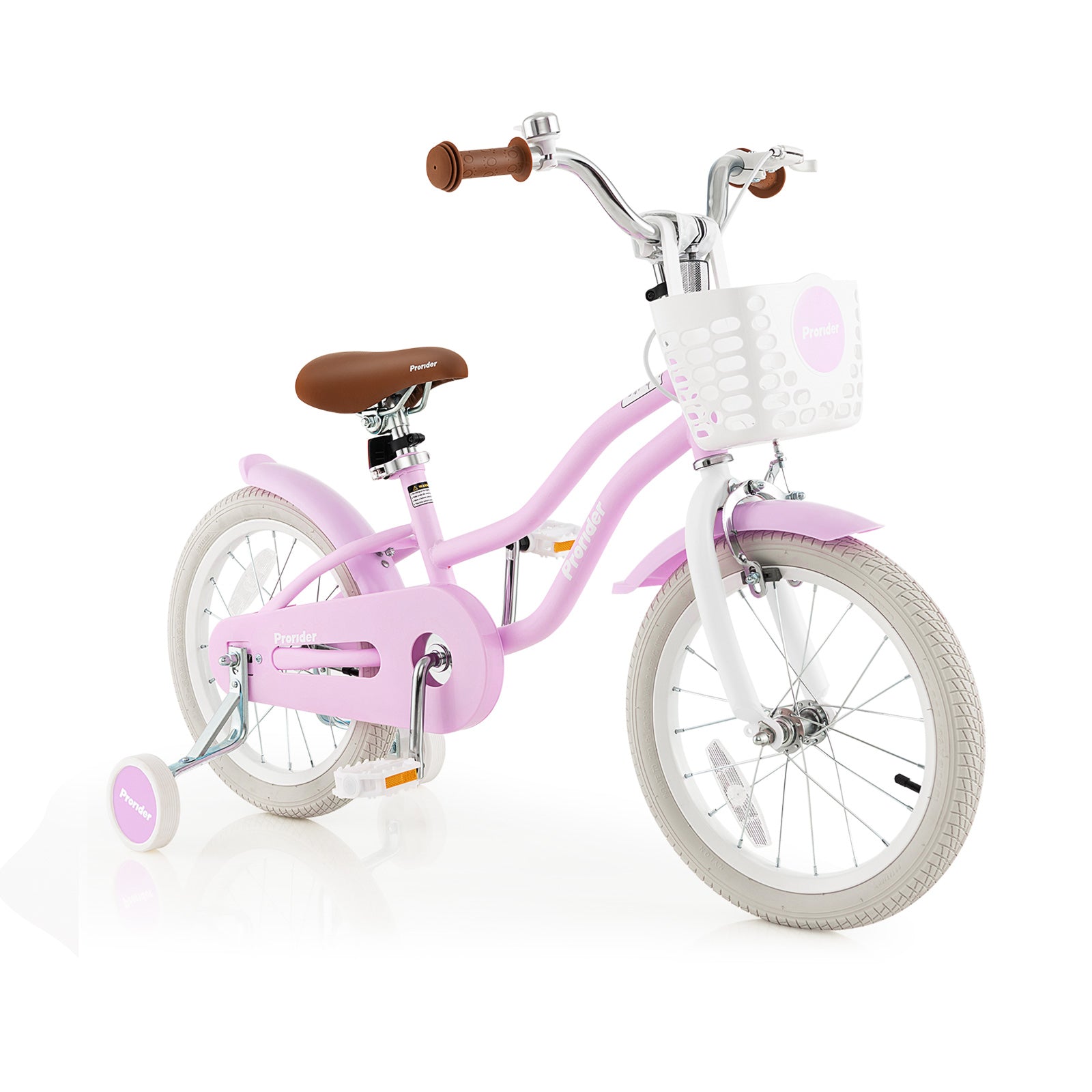 16 Inch Kids Bike, Front Handbrake, Training Wheels, Purple Kids Bike Purple at Gallery Canada