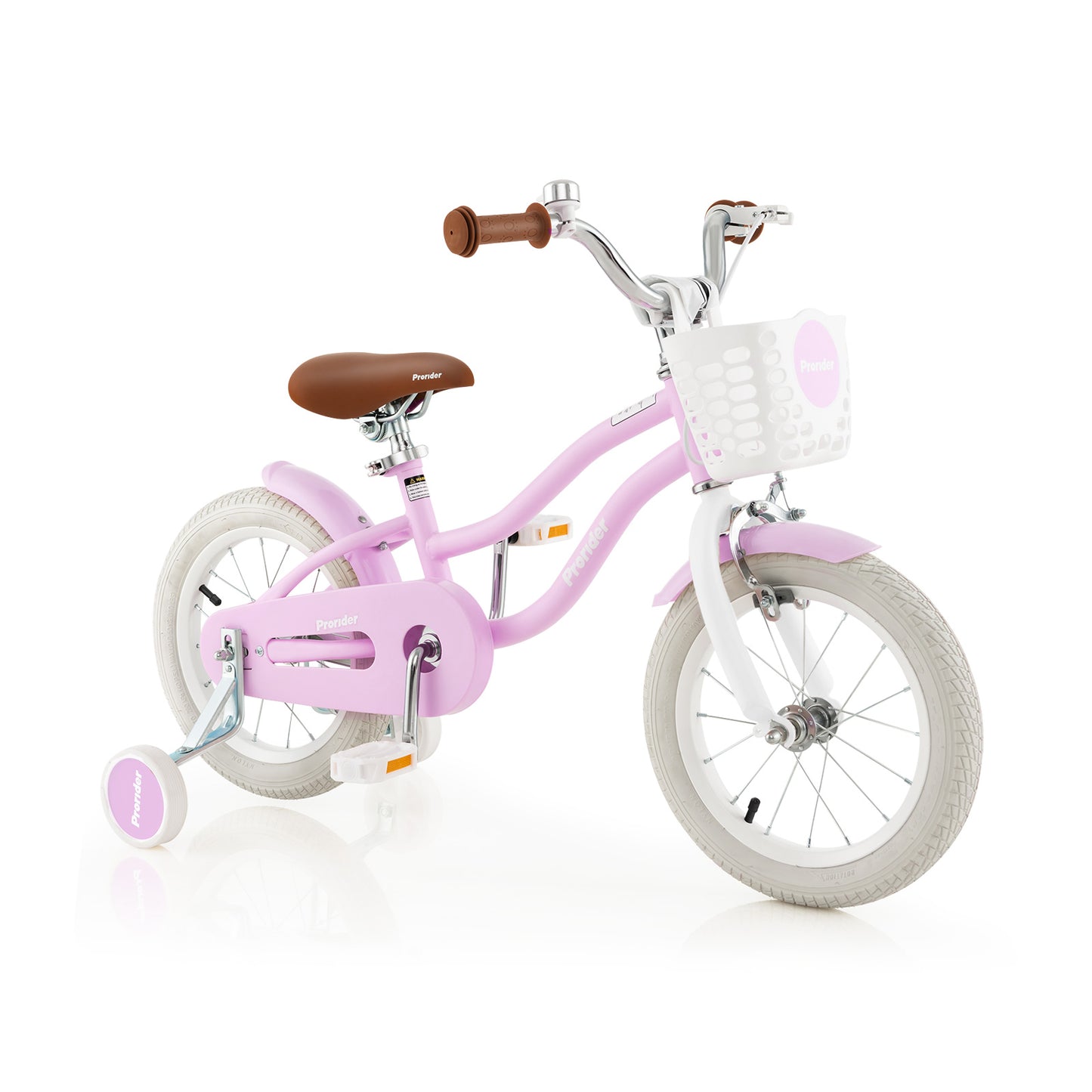 14 Inch Kid's Bike with Removable Training Wheels and Basket, Purple Kids Bike Purple at Gallery Canada