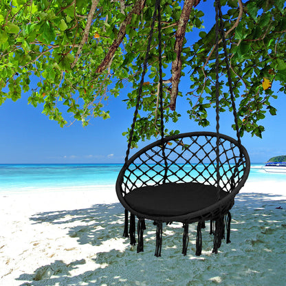 Cushioned Hammock Swing Chair, Black Hammocks at Gallery Canada