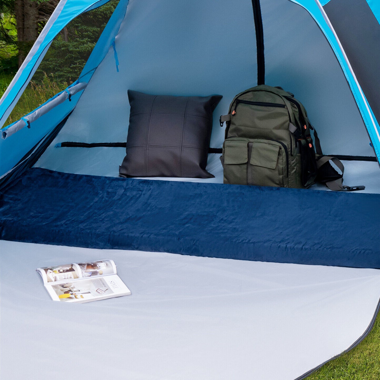 Lightweight Portable Memory Camping Mattress with Carrying Bag, Navy Air Mattresses & Sleeping Bags at Gallery Canada