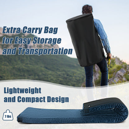 Lightweight Portable Memory Camping Mattress with Carrying Bag, Navy Air Mattresses & Sleeping Bags at Gallery Canada