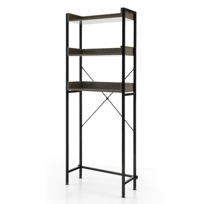 Over The Toilet Storage Rack With Hooks, Adjustable Bottom Bar, Gray Bathroom Etagere at Gallery Canada
