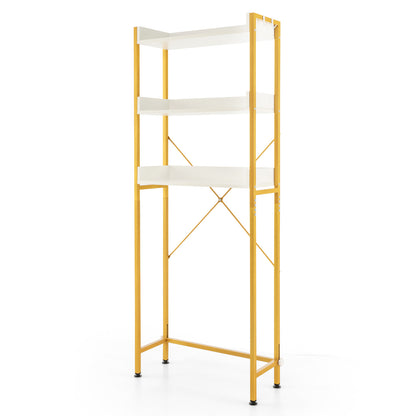 Over The Toilet Storage Rack with Hooks and Adjustable Bottom Bar, White Bathroom Etagere White at Gallery Canada