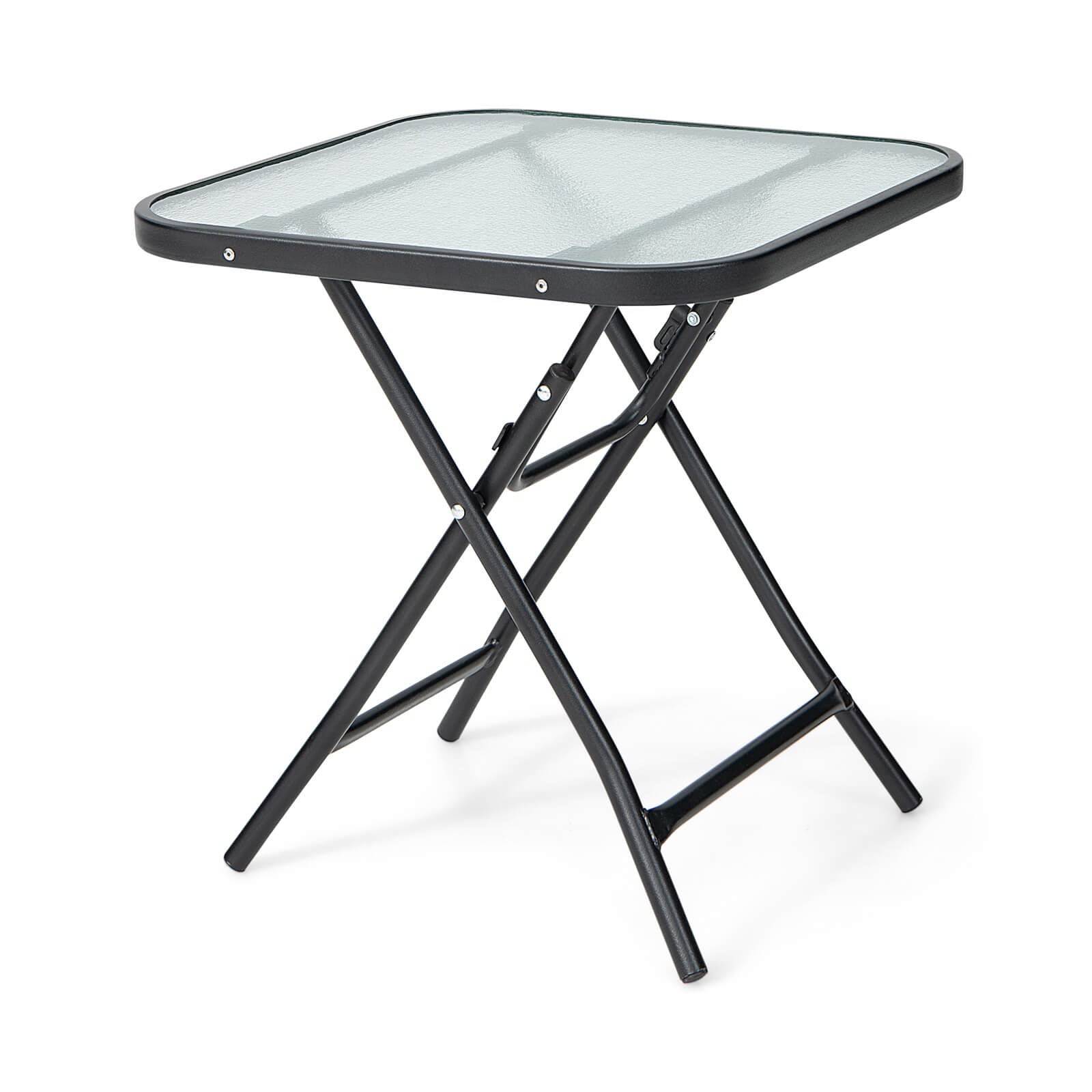 18 Inch Square Patio Bistro Table with Rustproof Frame, Black Patio Coffee Tables at Gallery Canada