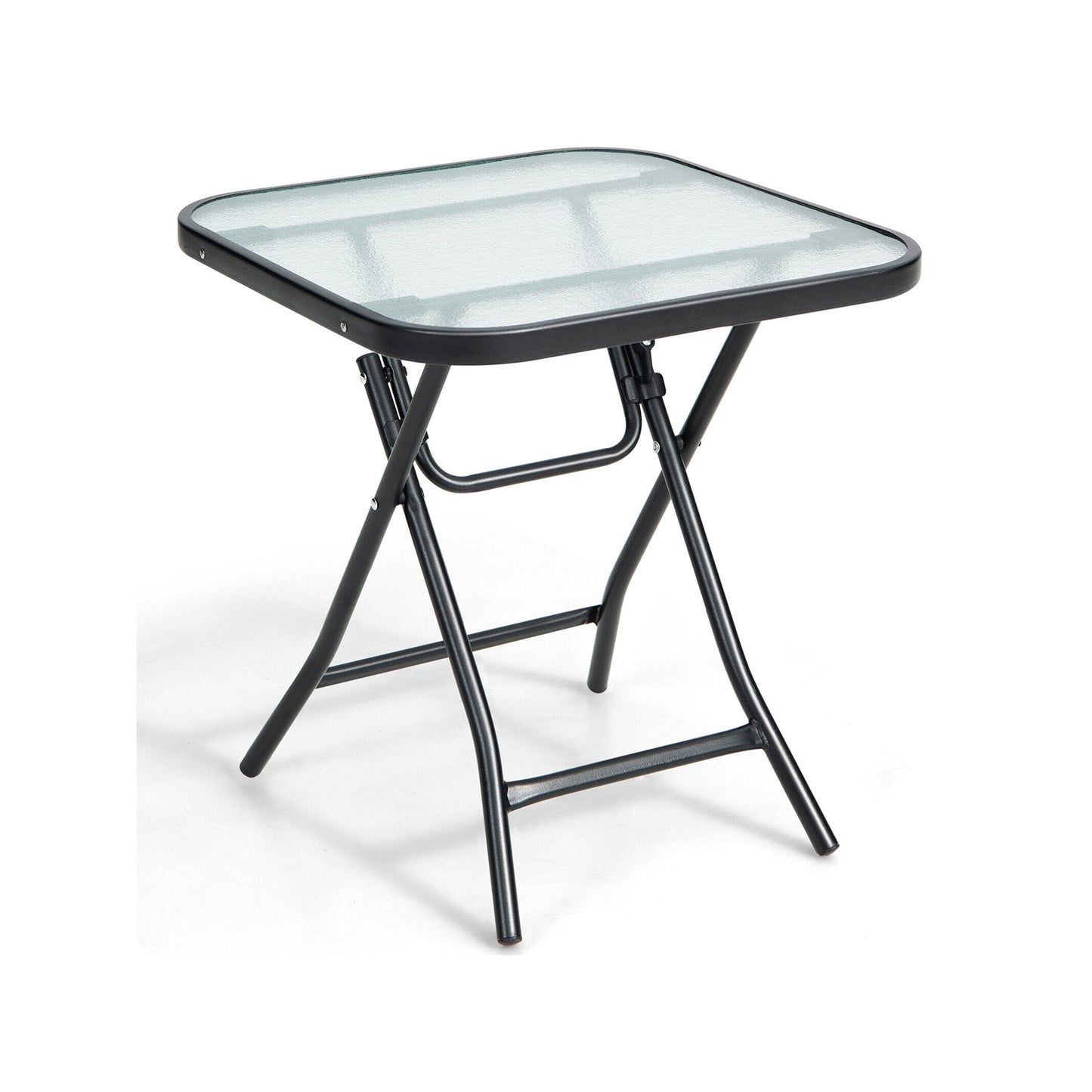 18 Inch Square Patio Bistro Table with Rustproof Frame, Black Patio Coffee Tables at Gallery Canada