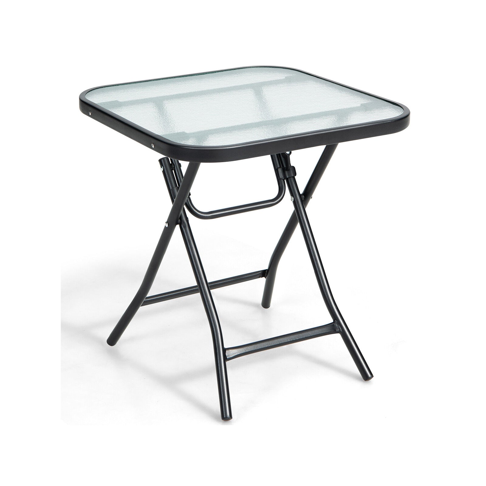 18 Inch Square Patio Bistro Table, Rustproof Frame, Black Patio Coffee Tables at Gallery Canada