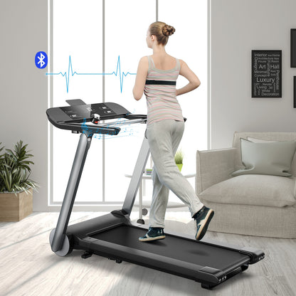 Italian Designed Folding Treadmill for Home, Black Treadmills at Gallery Canada