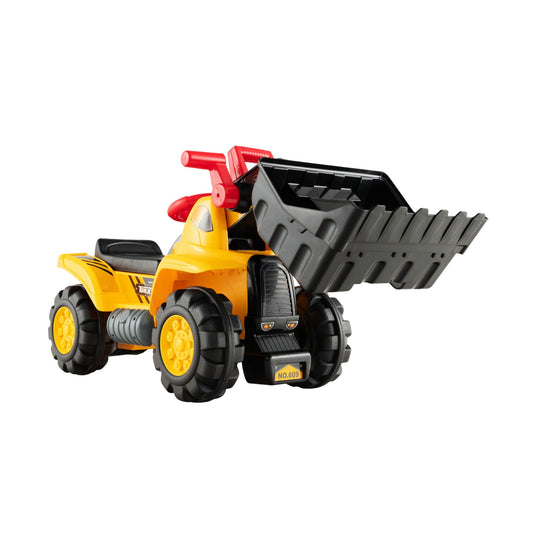 6V Electric Kids Ride On Bulldozer Pretend Play Truck Toy with Adjustable Bucket, Yellow - Gallery Canada