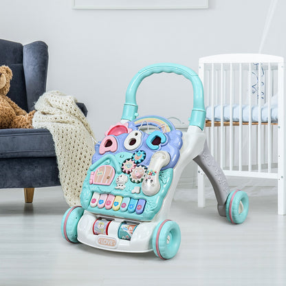 Baby Sit-to-Stand Learning Walker Toddler Musical Toy, Blue - Gallery Canada