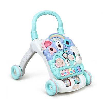 Baby Sit-to-Stand Learning Walker Toddler Musical Toy, Blue