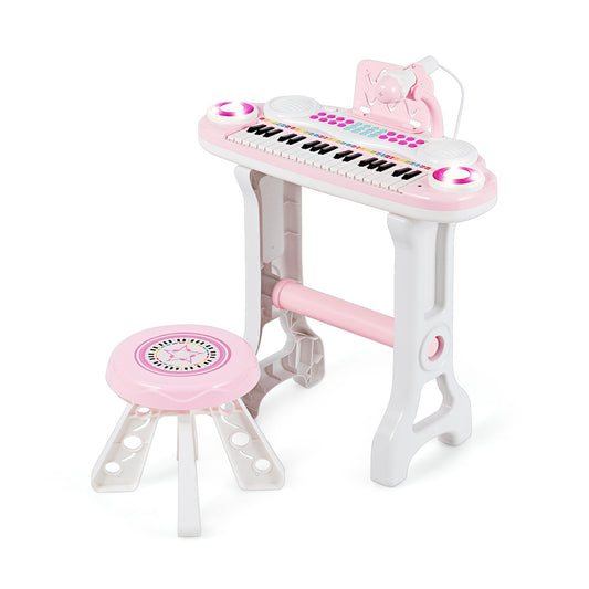 37-key Kids Electronic Piano Keyboard Playset, Pink - Gallery Canada