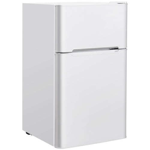 3.2 cu ft. Compact Stainless Steel Refrigerator, White