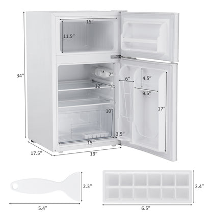 3.2 cu ft. Compact Stainless Steel Refrigerator, White Refrigerators at Gallery Canada