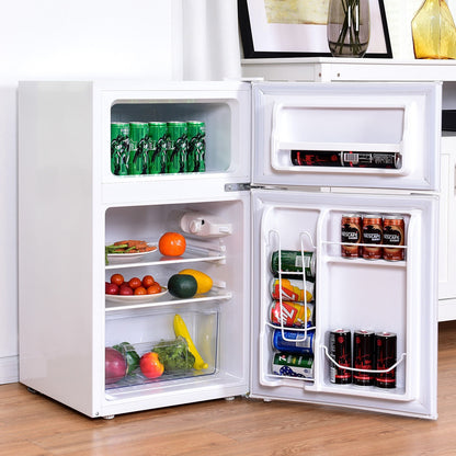 3.2 cu ft. Compact Stainless Steel Refrigerator, White Refrigerators at Gallery Canada