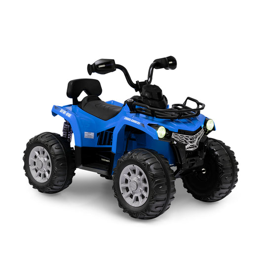 12V Kids Ride On ATV 4 Wheeler with MP3 and Headlights, Blue Powered Ride On Toys Blue at Gallery Canada