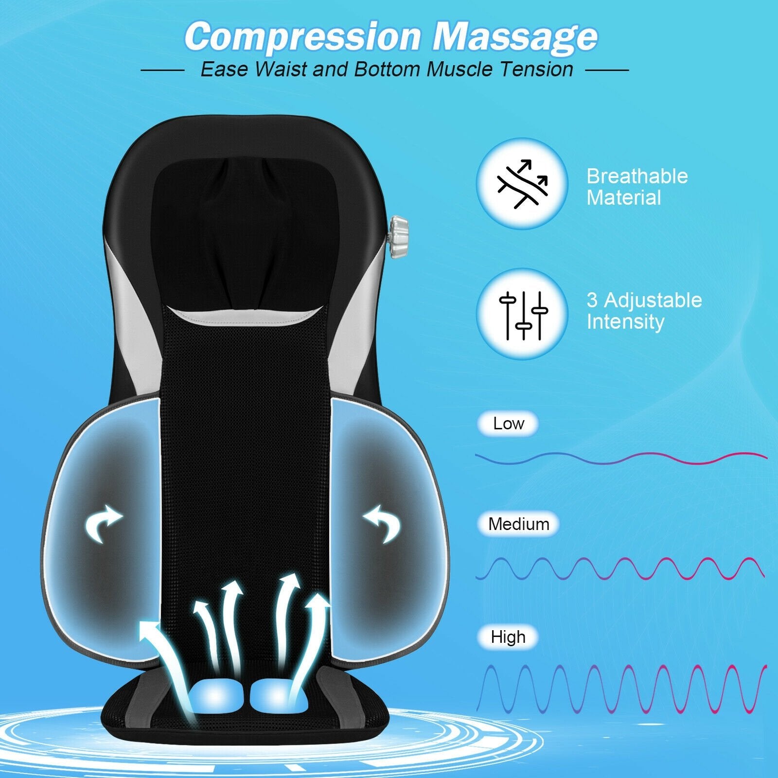 Shiatsu Massage with Heat Massage Chair, Gray at Gallery Canada