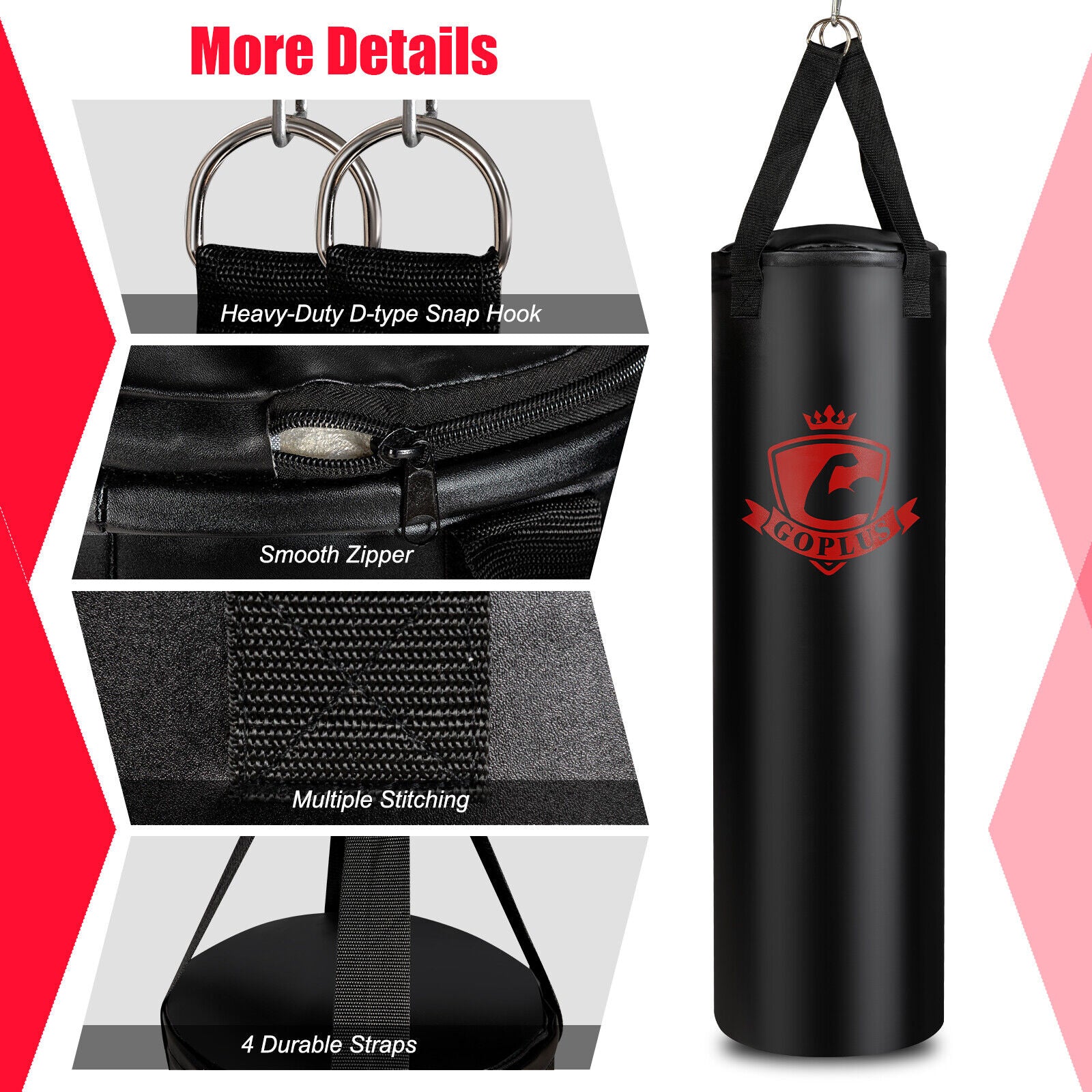 Filled Punching Bag Set with Boxing Gloves- 63 lbs, Black Boxing & Martial Arts at Gallery Canada