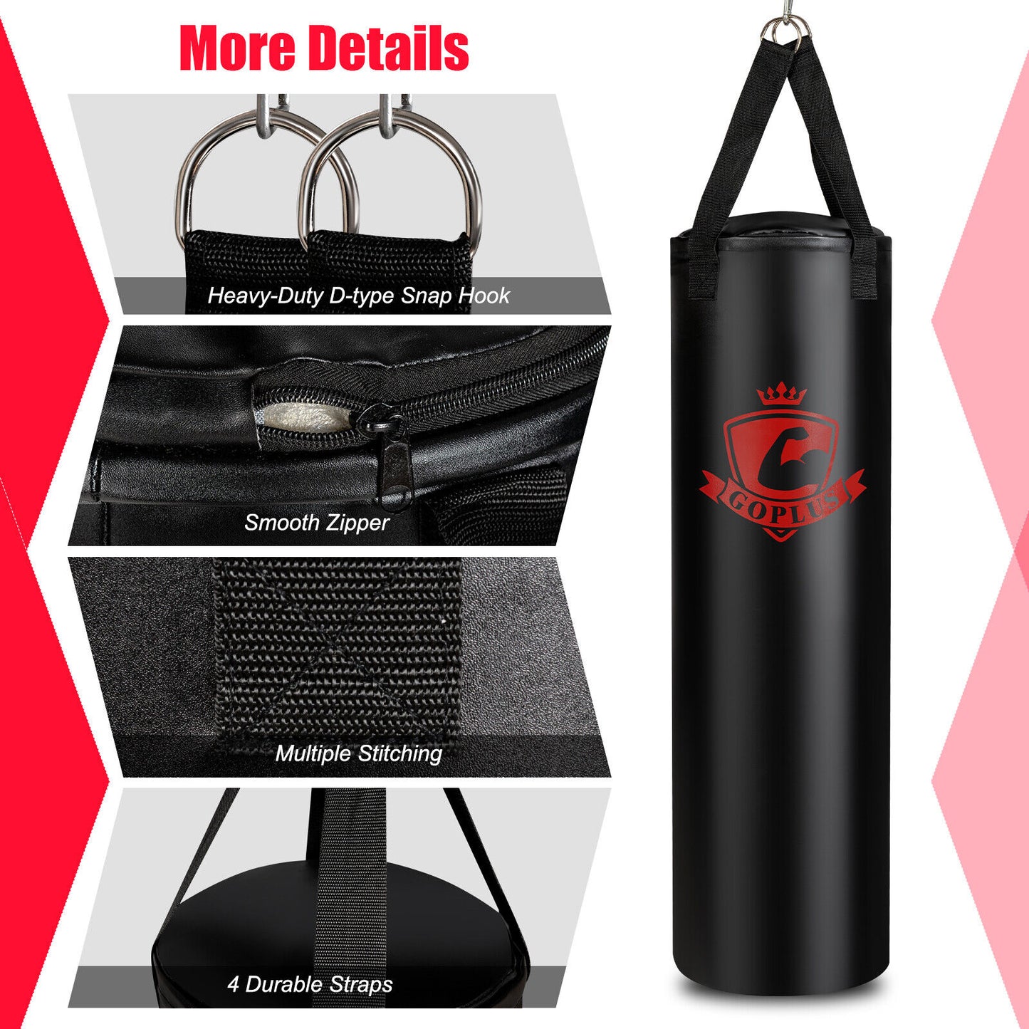 Filled Punching Bag Set with Boxing Gloves- 63 lbs, Black Boxing & Martial Arts at Gallery Canada