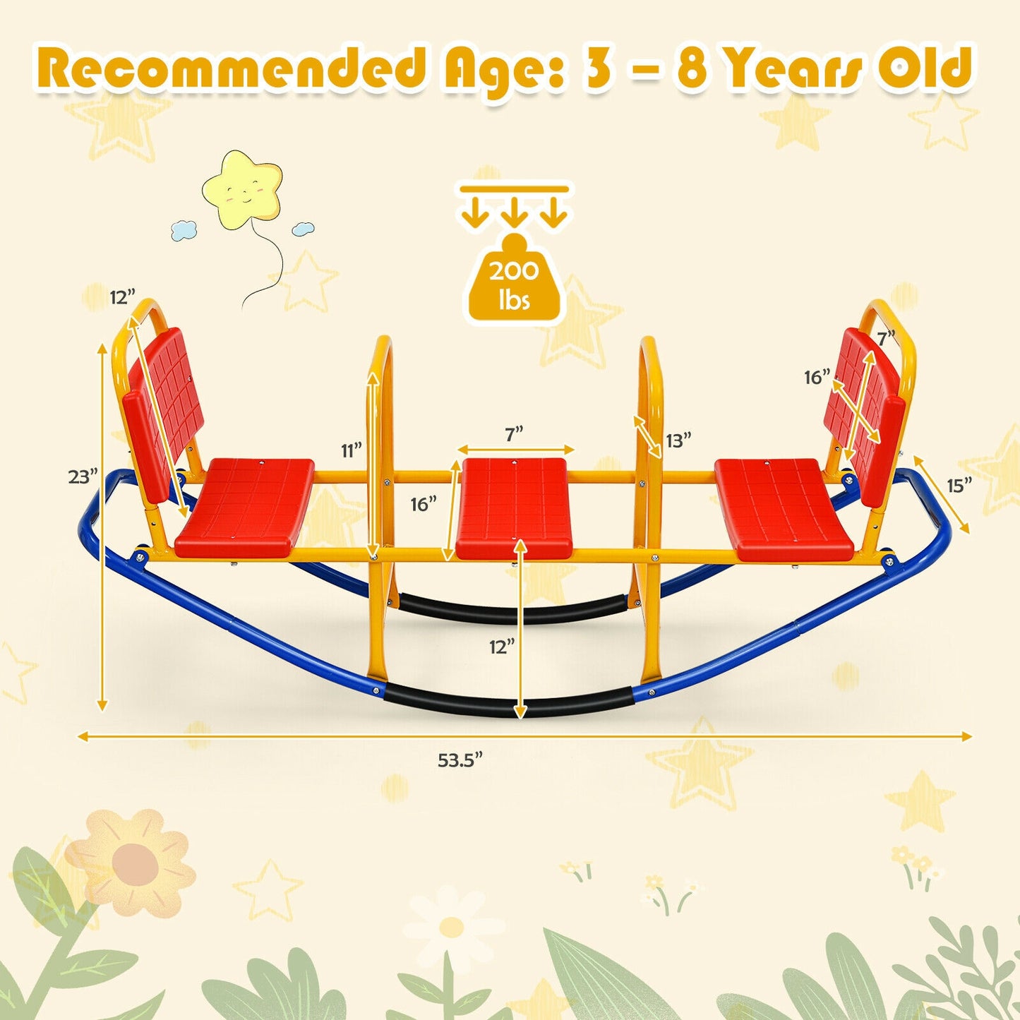 Outdoor Kids Seesaw Swivel Teeter, For 3 To 8 Years, Red Seesaws at Gallery Canada