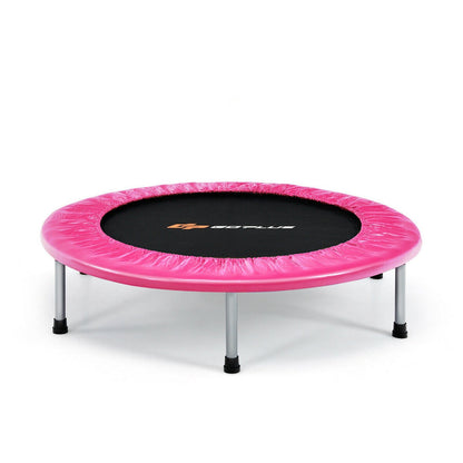 38 Inch Mini Folding Trampoline Portable Leisure Fitness Backboard, Pink Trampolines Pink at Gallery Canada