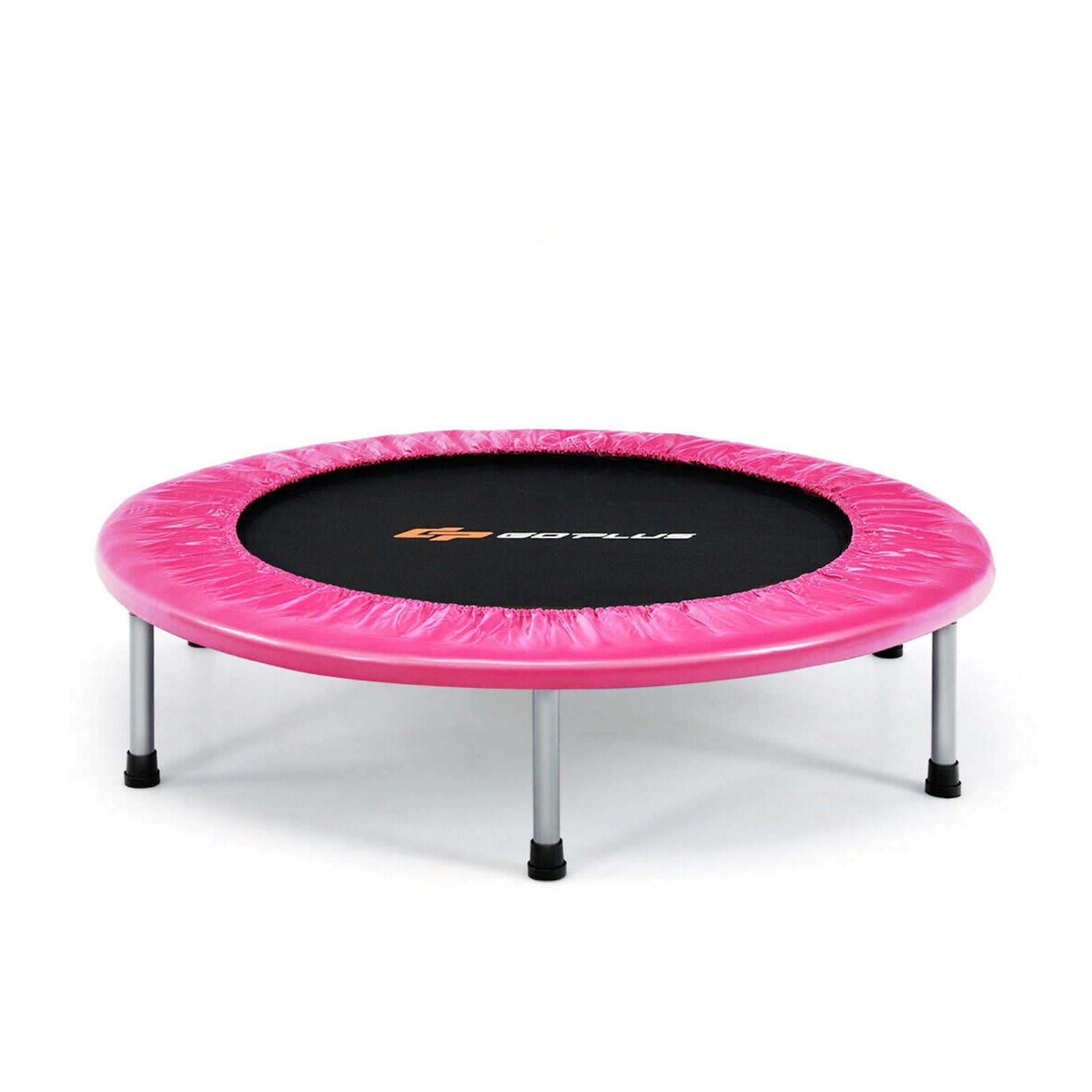 38 Inch Mini Folding Trampoline, Portable Fitness Backboard, Pink Trampolines Pink at Gallery Canada
