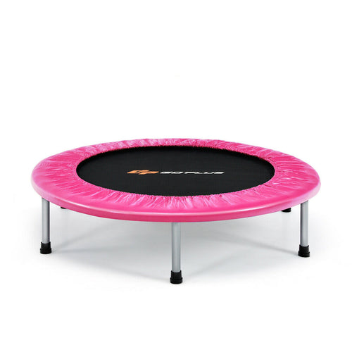 38 Inch Mini Folding Trampoline, Portable Fitness Backboard, Pink
