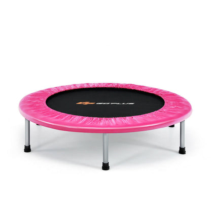 38 Inch Mini Folding Trampoline, Portable Fitness Backboard, Pink