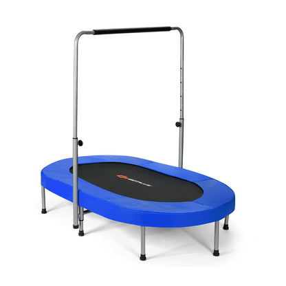2-Person Foldable Mini Kids Fitness Rebounder Trampoline, Blue Trampolines Blue at Gallery Canada