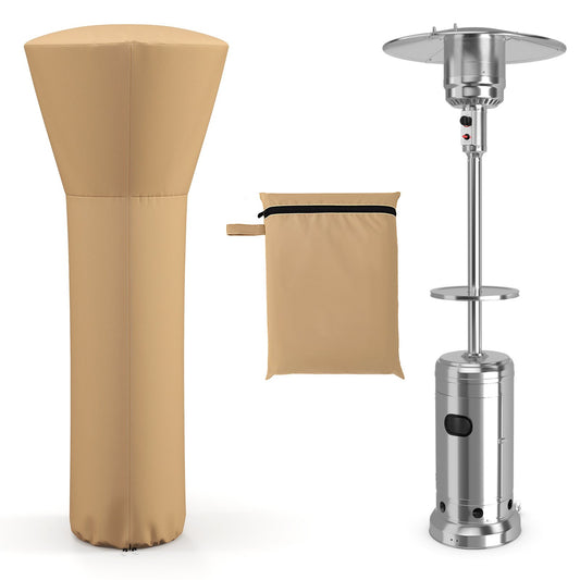 Patio waterproof heater cover with zipper and storage bag, Beige - Gallery Canada