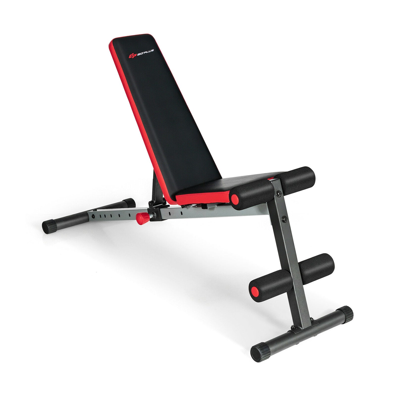 Multi-function Weight Bench with Adjustable Backrest, Black & Red Benches Racks & Bars at Gallery Canada