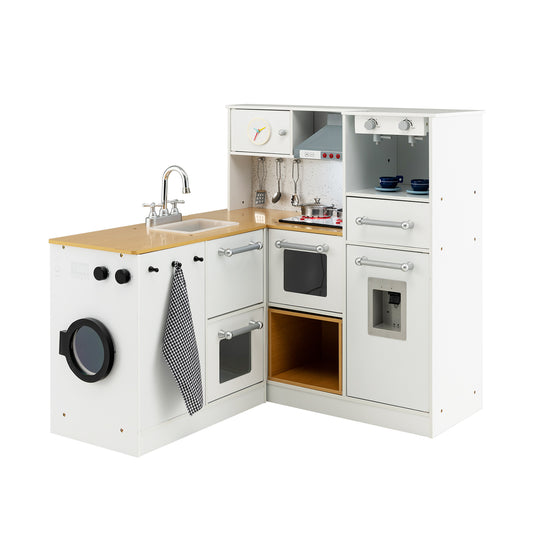 2-Piece Wooden Kids Kitchen Playset, Light And Sound, Multicolor Play Kitchen Sets Multicolor at Gallery Canada