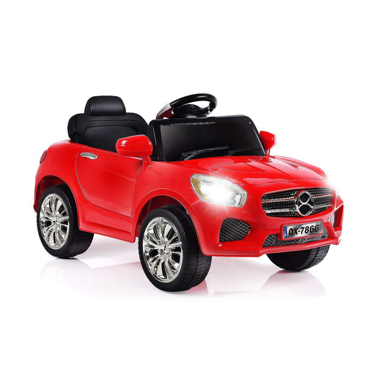 6 V Kids Ride on Car w/ RC + LED Lights + MP3- Red, Red - Gallery Canada