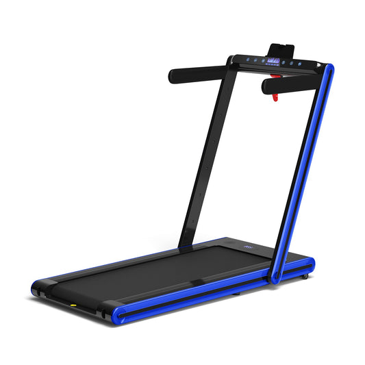 2-in-1 Folding Treadmill 2.25HP Jogging Machine with Dual LED Display, Navy